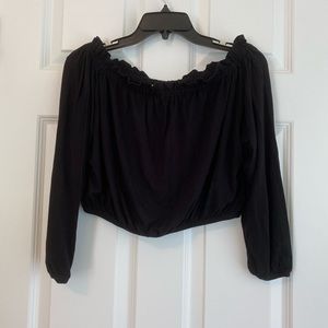 Black off the shoulder top
